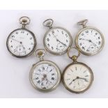 Quarter repeating lever engraved pocket watch (in need of attention); together with a nickel