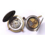 Two nickel cased Goliath repeater movements for spares or repair