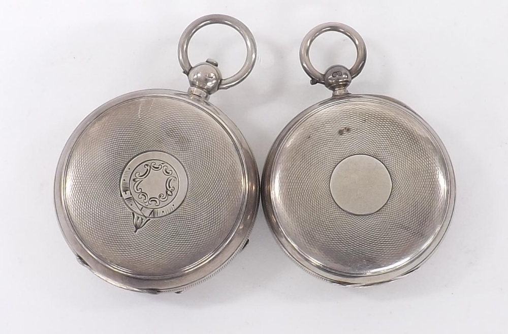 J.W. Benson 'The Ludgate' silver engine turned lever pocket watch, London 1888, 52mm (at fault); - Image 2 of 3