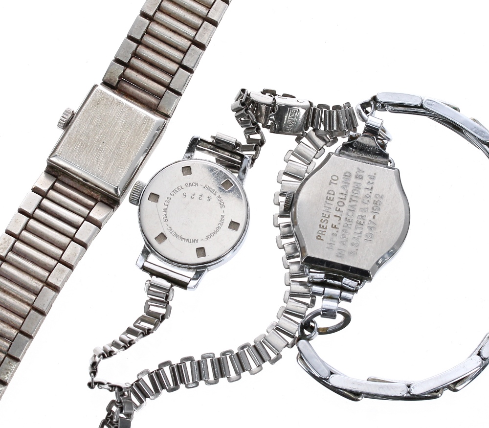 Imado silver lady's bracelet watch, 16mm, boxed; with a Bucherer vintage lady's watch and another ( - Image 2 of 2