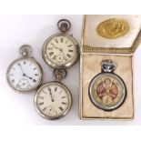 Elizabeth II Coronation souvenir chrome cased pocket watch, within a presentation box; together with