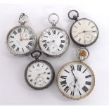 Silver J.W. Benson 'The Ludgate Watch' lever pocket watch, 51mm (at fault); together with a silver