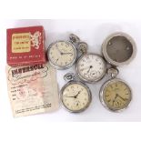 Four Ingersoll pocket watches to include Ingersoll Yankee, Ingersoll Traveler, Ingersoll Triumph (