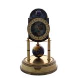 Rare 400 day "Kaiser" Globe clock by J Kaiser, circa 1955, chapter ring has numerals and zodiac