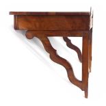 Large mahogany wall clock bracket, 21.5" wide, 16" deep