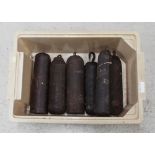 Six individual longcase clock weights (6)