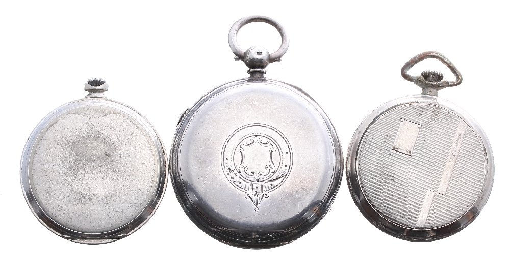 Silver Centre Seconds Chronograph lever pocket watch, London 1881, three quarter plate movement - Image 2 of 2