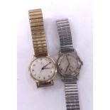 Tudor 9ct presentation inscribed gentleman's wristwatch, ref. 6553, Edinburgh 1957, silvered dial