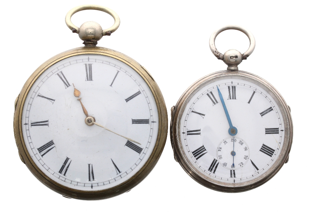 18th century fusee verge pocket watch, the movement signed Favre fils au Locle, with pierced