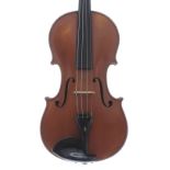French violin labelled Leon Bernardel, Luthier, 40 bas Faubg Poissonniere Annee 1931 M:6221,