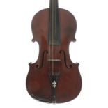 German violin labelled Anton Kertel, 14 1/16", 35.70cm