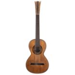 19th century Spanish guitar labelled Miguel Senchordi...Valencia, ano 1823, with six double