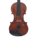 English violin by and labelled Mark Brendan O'Brien, made in London 1999, the two piece back of