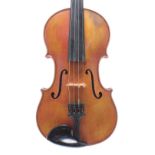 Fine Italian violin by and labelled Giorgio Gatti, fece in Torino l'anno 1921 Via Bardassano, 8;