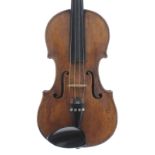 19th century violin labelled Stadelm an, Wien, the two piece back of plainish wood with faint medium