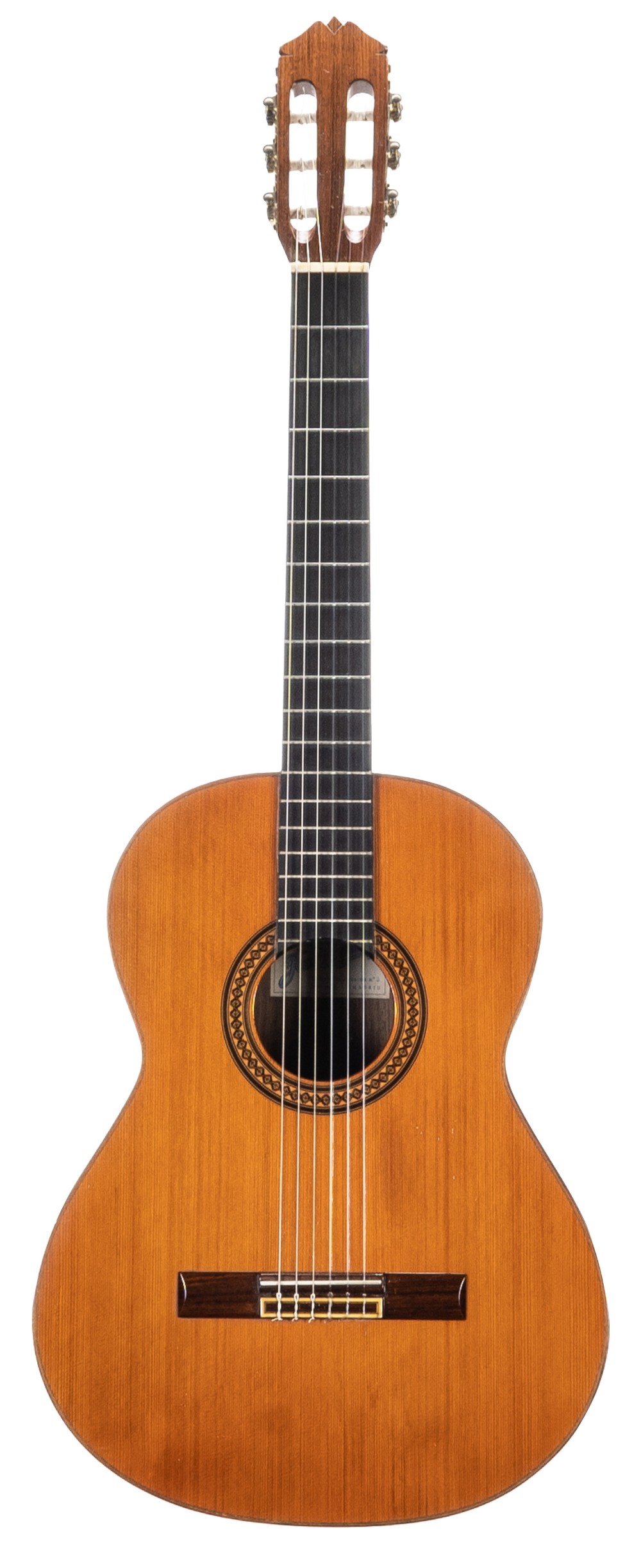 1982 José Ramirez guitar, made in Madrid, Spain; Back and sides: Indian rosewood, minor surface