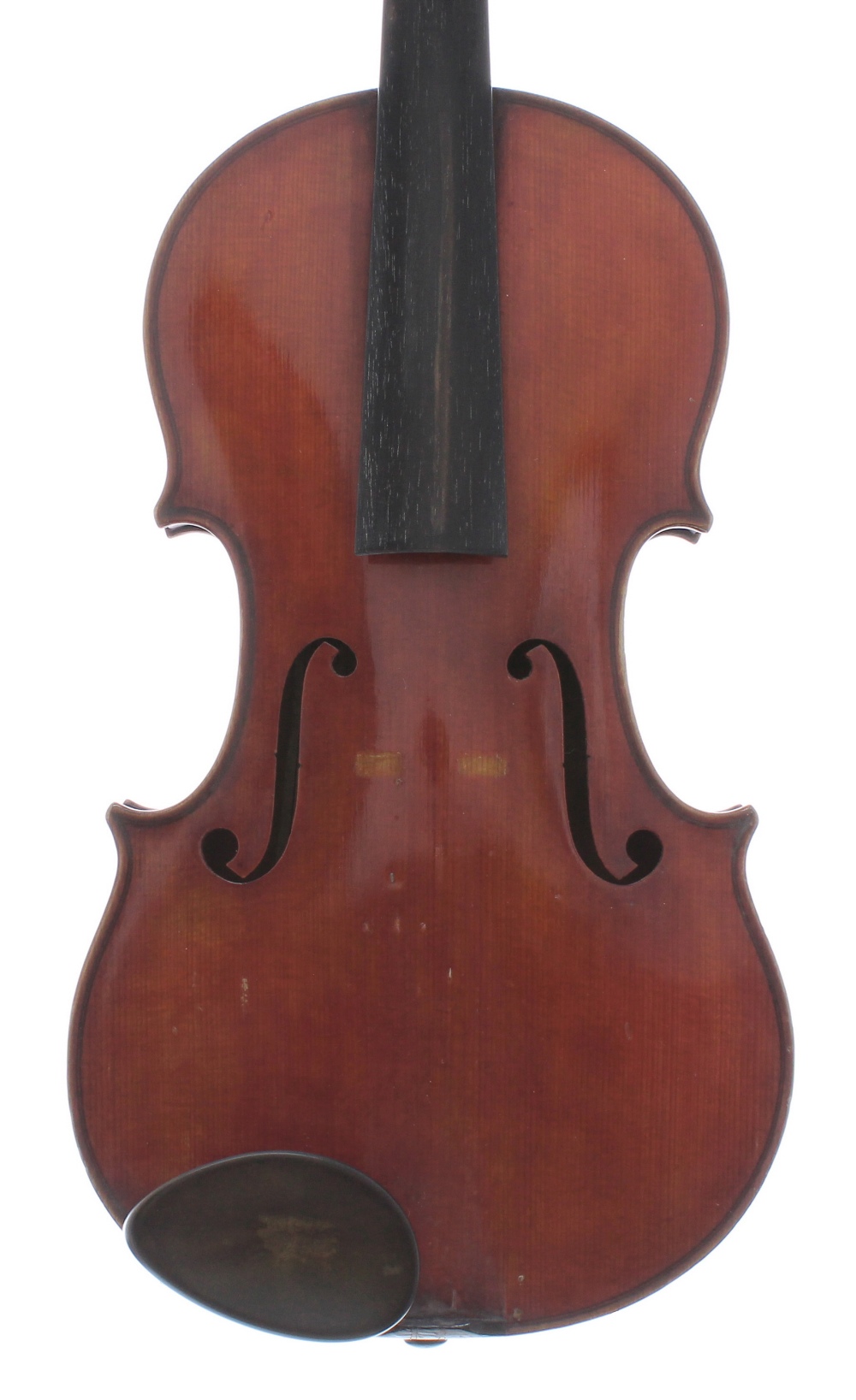 Violin labelled Leon Mougenot, Mirecourt, no. 377, annee 1923, 14 1/8", 35.90cm