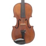 Late 18th/early 19th century violin, possibly English, labelled Andreas Guarnerius..., the one piece