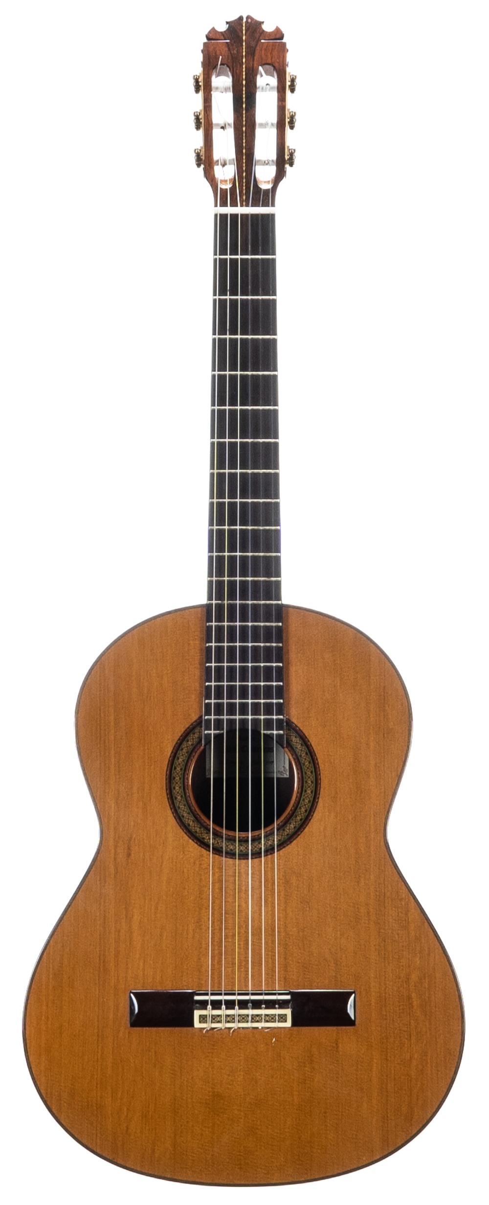 1989 Manuel Contreras guitar, inscribed no. 2 to the label; Back and sides: Indian rosewood;