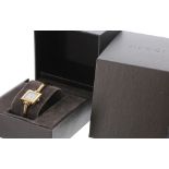 Gucci 1900L square cased gold plated lady's bangle watch, square white dial, quartz, 19mm - ** Gucci