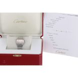 Cartier Santos automatic stainless steel lady's bracelet watch, ref. 2423, serial no. 88023xxx,