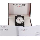Mondaine Evo Big Alarm stainless steel gentleman's wristwatch, ref. 30352, 40mm - ** With box and
