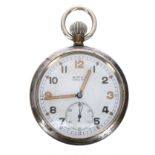 Buren Grand Prix WWII Military issue nickel cased lever pocket watch