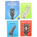 Four guitar reference books including Ian C. Bishop - 'The Gibson Guitar' Volumes 1 and 2, Ken
