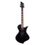 2005 Fernandes Ravelle electric guitar, ser. no. FG05xxxx47; Finish: black; Fretboard: rosewood;