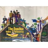 The Beatles - original 1968 Yellow Submarine promotional quad film poster, 30" x 40"