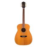Harmony Sovereign H6561 acoustic guitar; Back and sides: mahogany, various heavy scratches and