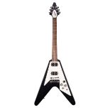 Epiphone Flying V electric guitar, made in China, ser. no. SJ06xxxx45; Finish: black, refinish to