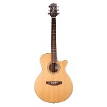 Takamine G Series EG260C electro-acoustic guitar; Back and sides: mahogany; Top: natural; Fretboard: