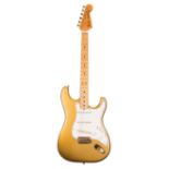 1982 Fender Dan Smith Gold on Gold Stratocaster electric guitar, made in USA, ser. no CA1xxxx5;