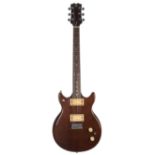 Hondo Professional Series H-1010 electric guitar, ser. no. 1xxxx5; Finish: walnut, various minor