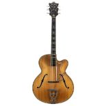 1958 Hofner Committee Deluxe archtop guitar, made in Germany, no. 117; Finish: blond, lacquer