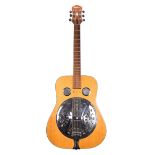 Epiphone single cone resonator guitar, made in Korea; Back and sides: mahogany, minor marks; Finish: