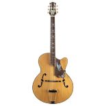 Antonio Tsai Eagle archtop guitar; Finish: natural; Fretboard: rosewood; Frets: good; Hardware: