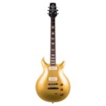 1993 Hamer Studio electric guitar, made in USA, ser. no. 3xxxx1; Finish: gold top; Fretboard:
