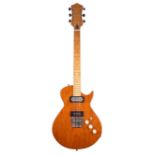 Old English made solid body electric guitar; together with a Swift LP style electric guitar (2)