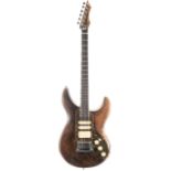 1994 Rasmus leather wrapped electric guitar; Finish: tan leather wrapped body; Fretboard: