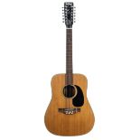 Dallas Model 9404 twelve string acoustic guitar, made in Japan; Back and sides: mahogany, various