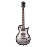 Rockburn Les Paul style electric guitar; Finish: silver burst, various surface scratches and a few