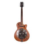 Dean electric resonator guitar, made in Korea; Finish: natural mahogany, minor imperfections;