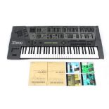 Roland JD-800 programmable synthesizer keyboard, made in Japan, ser. no. AD02393, boxed with manuals