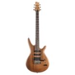 1999 Music Drive G820 electric guitar, made in Korea, ser. no. 9xxxx3; Finish: oiled mahogany, minor