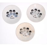 The Beatles - three Washington Pottery Beatles plates in various conditions