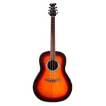 Applause by Ovation Summit Series AE21 electro-acoustic guitar, made in Korea; Back: synthetic