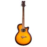 Dean Patec electro-acoustic guitar, sunburst finish; together with a Yamaha TG-330 acoustic
