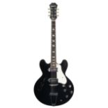 Epiphone Casino hollow body electric guitar, made in Korea, ser. no. R01xxxx6; Finish: black,